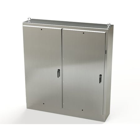 Saginaw Control & Engineering 3 Point Latch with Coinproof/Padlock Handle Electrical Enclosures, 84 in H, 18 in D, 77-3/4 in W SCE-84XM7818SS